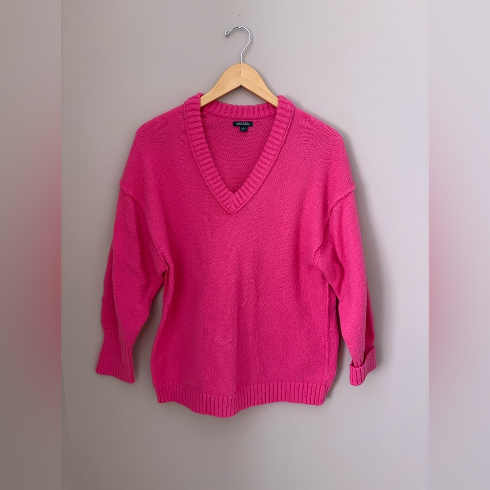 Wild Fable Pink and Blue V-Neck Sweaters Bundle size Small - Picture 3 of 9